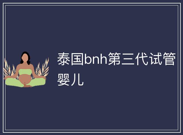 泰國(guó)bnh第三代試管嬰兒