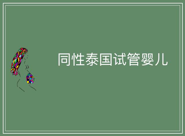 同性泰國試管嬰兒