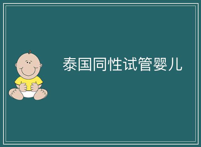 泰國同性試管嬰兒